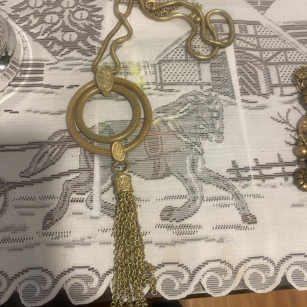 Chico's Gold Statement Necklace